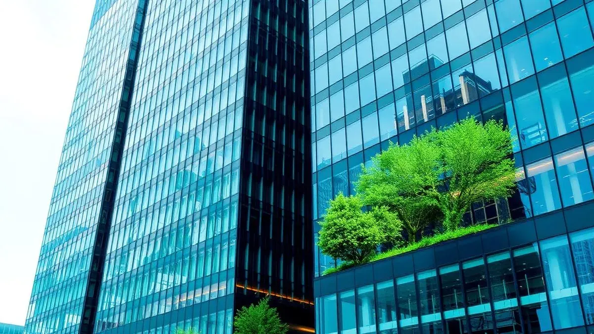 Profissional de finanças analisando indicadores de sustentabilidade em tela, representando o relatório como instrumento de relação com investidores